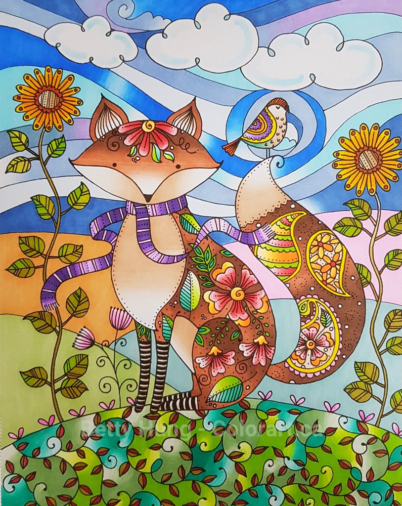 Lori's Art Garden by Lori Gardner Wood colored by Betty Hung