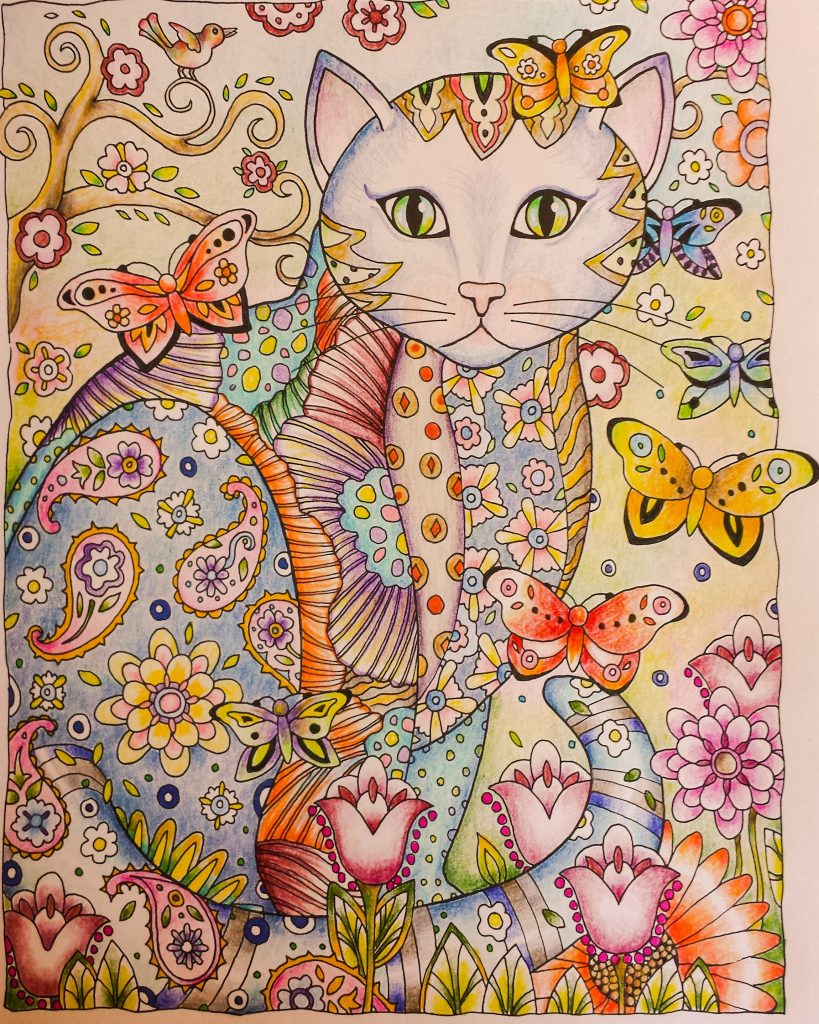 Coloring of Majorie Sarnat's Creative Cats by Betty Hung