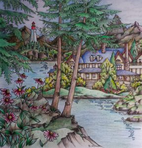 Coloring of Debbie Macomber's Come Home to Color by Betty Hung