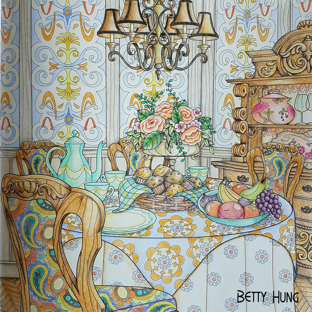 Coloring of Debbie Macomber's Come Home to Color by Betty Hung
