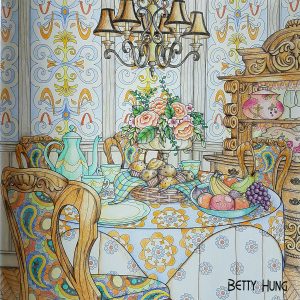 Coloring of Debbie Macomber's Come Home to Color by Betty Hung