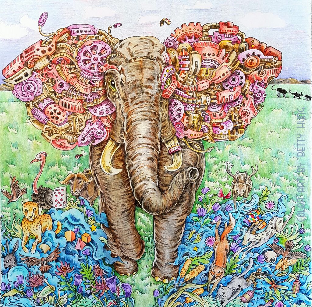 Coloring of Derby Rosanes' Imagimorphia by Betty Hung