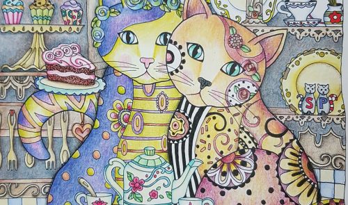 close up of background to show complex color with blues and browns