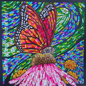 Mosaic coloring by Betty Hung from the Mosaic Art Coloring Book