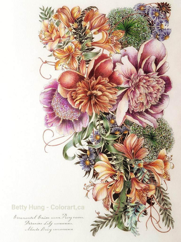Floribunda by Leila Duly colored by Betty Hung - colorart.ca