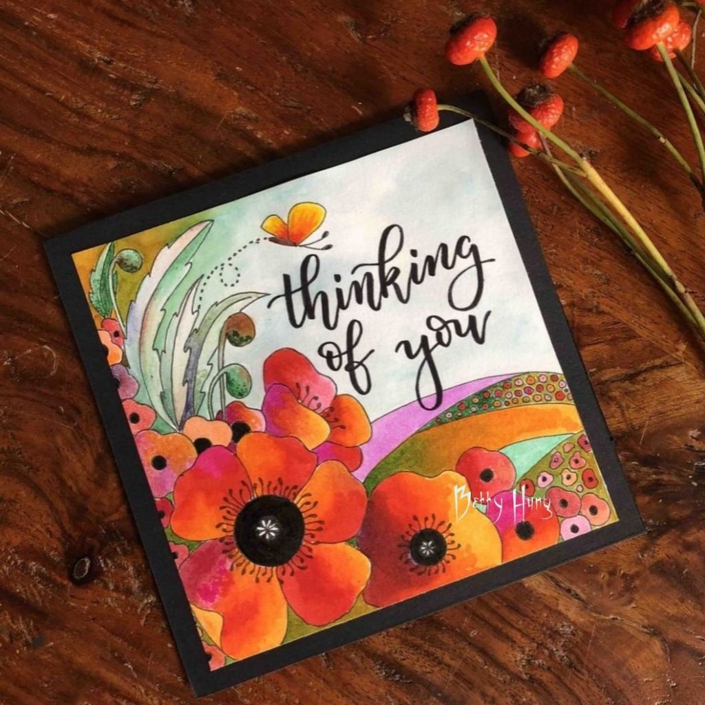 Nov 2018 Coloring Card designed and colored by Betty Hung, colorart.ca